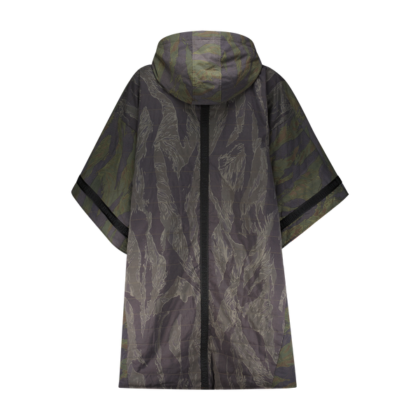 MIXED CAMO QUILTED PONCHO