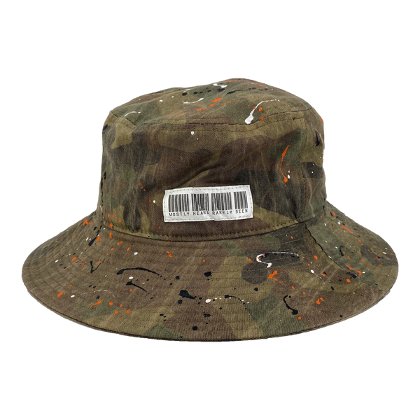 "PAINTED BARCODE" BUCKET HAT