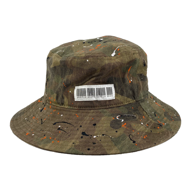 "PAINTED BARCODE" BUCKET HAT