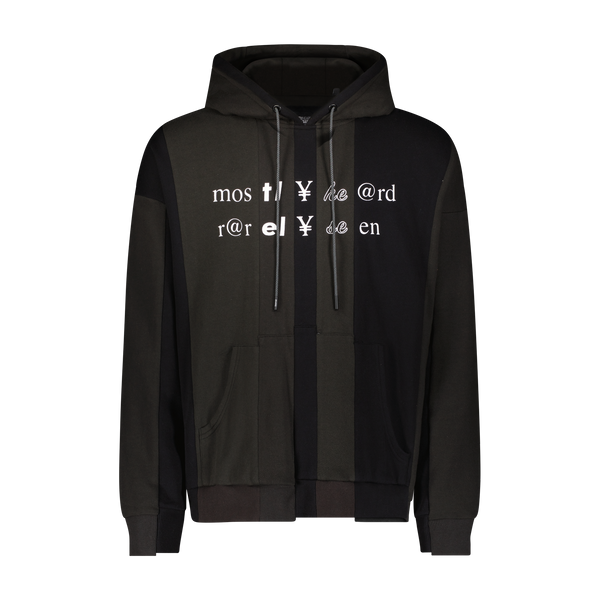 "SPLICED TEXT" HOODIE - Mostly Heard Rarely Seen