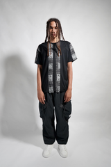 SPLICED PAISLEY TEE - BLACK