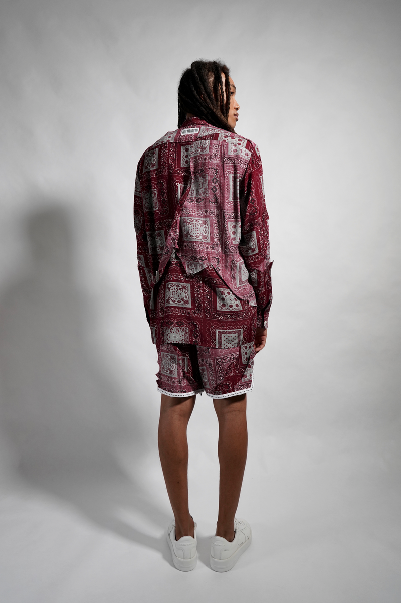 PAISLEY CUT ME UP WOVEN - RED