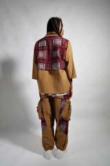 PATCH PAISLEY CARGO PANT - TAN