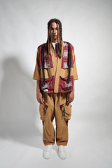 PATCH PAISLEY CARGO PANT - TAN