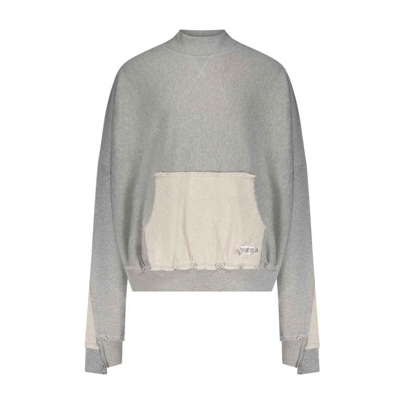 OVERSIZED MOCK NECK CREWNECK