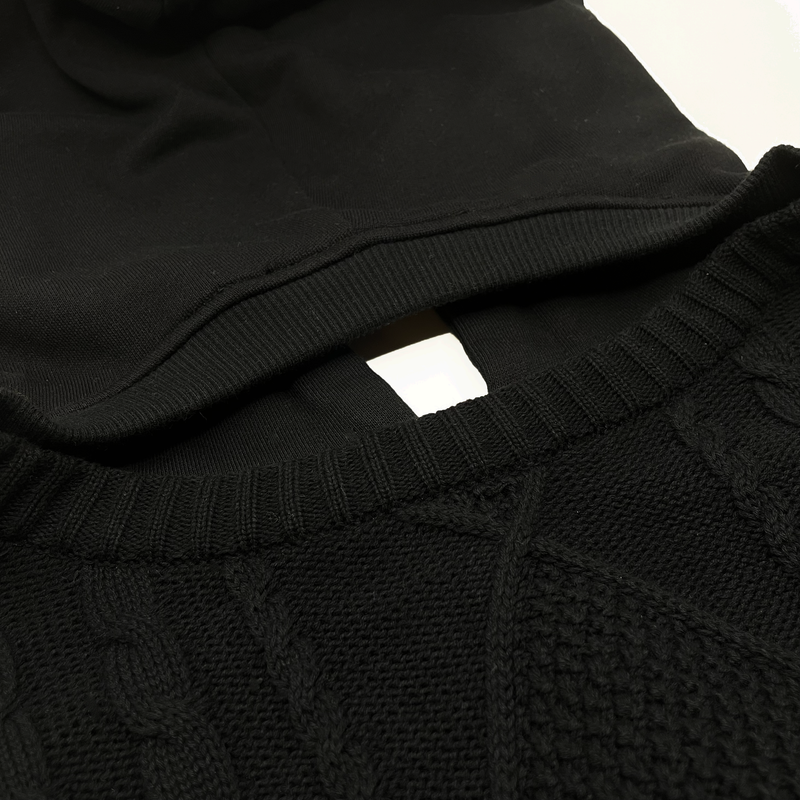 SWEATER X HOODIE HYBRID