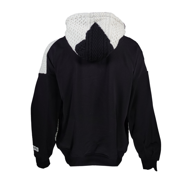 CAMO CABLE KNIT SWEATER HOODIE