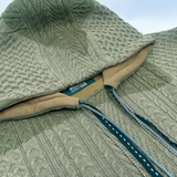 CAMO CABLE KNIT SWEATER HOODIE