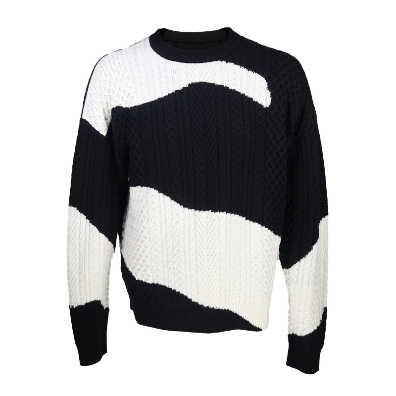 CAMO CABLE KNIT SWEATER