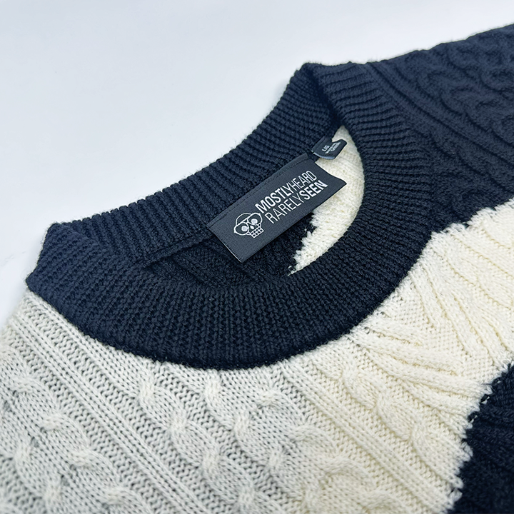 CAMO CABLE KNIT SWEATER