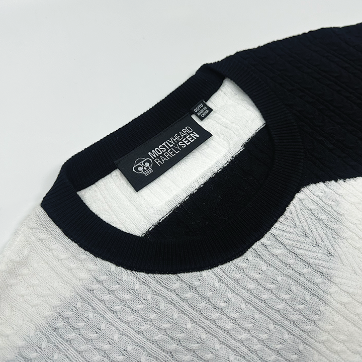 CAMO CABLE KNIT SWEATER TEE