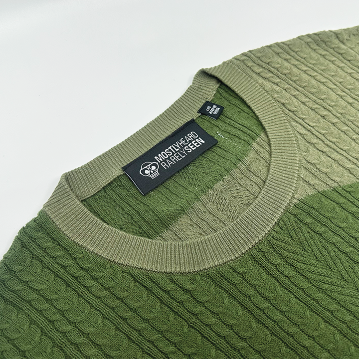 CAMO CABLE KNIT SWEATER TEE