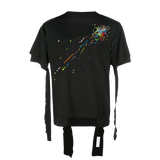 DECONSTRUCTED PAINT EMBROIDERED TEE