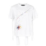DECONSTRUCTED PAINT EMBROIDERED TEE