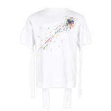 DECONSTRUCTED PAINT EMBROIDERED TEE