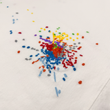 DECONSTRUCTED PAINT EMBROIDERED TEE