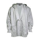 PAINT EMBROIDERED KIMONO X HOODIE