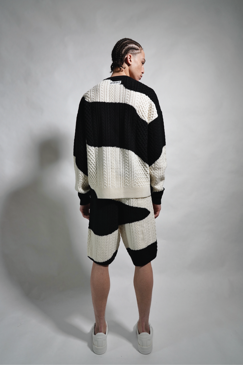 CAMO CABLE KNIT SWEATER
