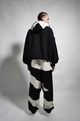 CAMO CABLE KNIT SWEATER HOODIE