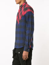 ASYMETRICAL MIX PLAID SHIRT - Mostly Heard Rarely Seen