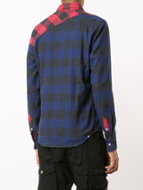 ASYMETRICAL MIX PLAID SHIRT - Mostly Heard Rarely Seen