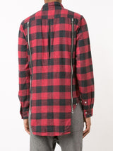 RED PLAID ZIPPER SHIRT - Mostly Heard Rarely Seen