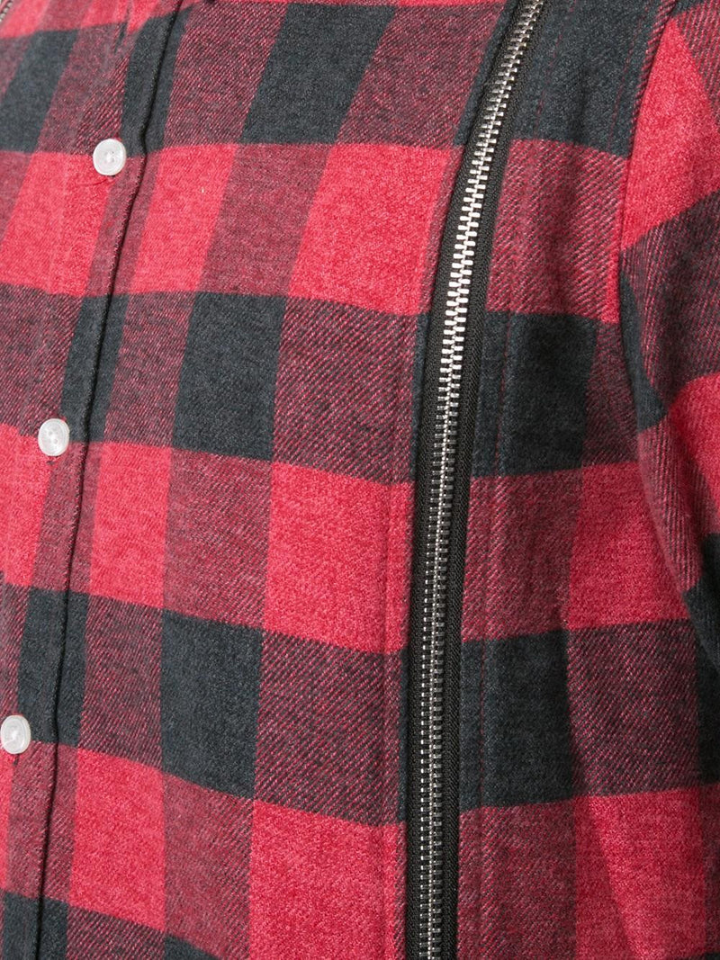 RED PLAID ZIPPER SHIRT - Mostly Heard Rarely Seen