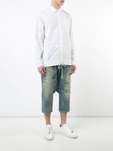 SPLIT BUTTON FRONT - WHITE - Mostly Heard Rarely Seen