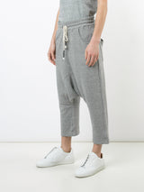 DROPCROTCH DRAWSTRING SHORTS - HEATHER GRAY - Mostly Heard Rarely Seen