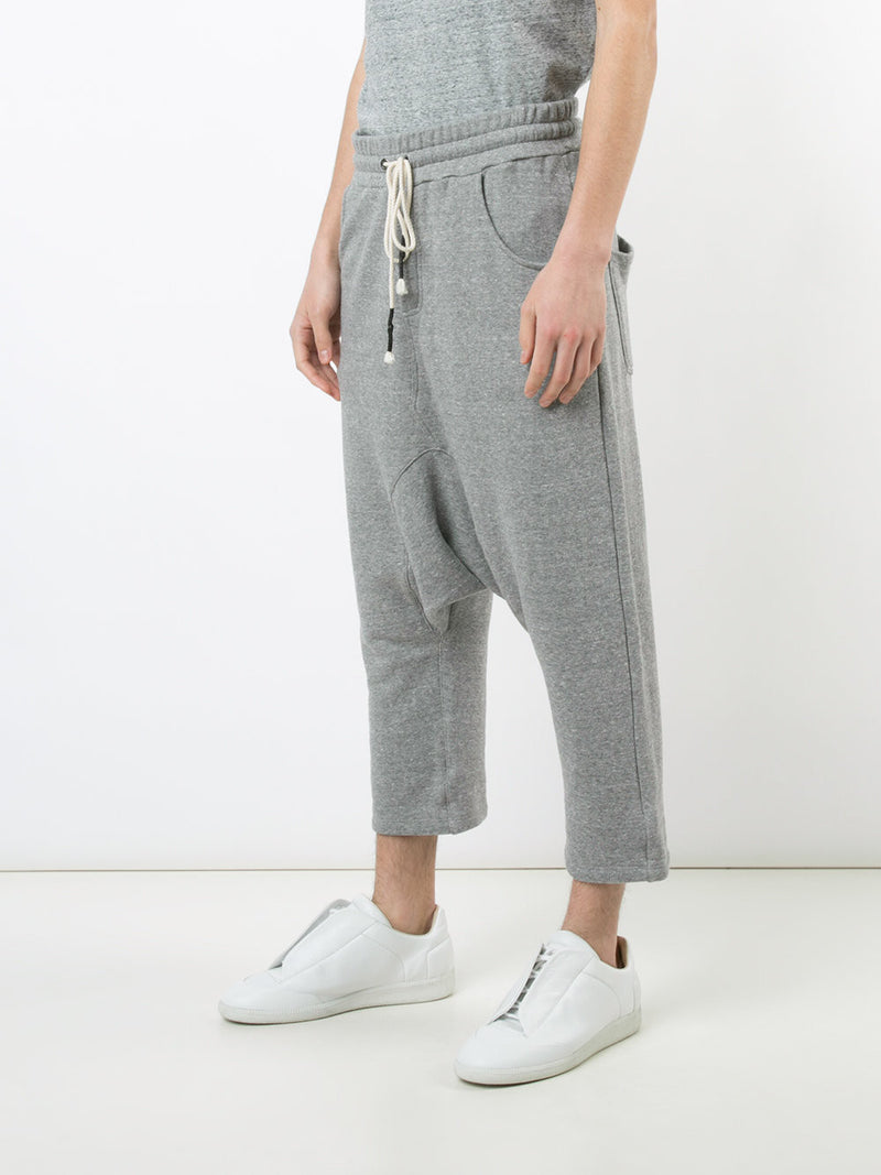 DROPCROTCH DRAWSTRING SHORTS - HEATHER GRAY - Mostly Heard Rarely Seen