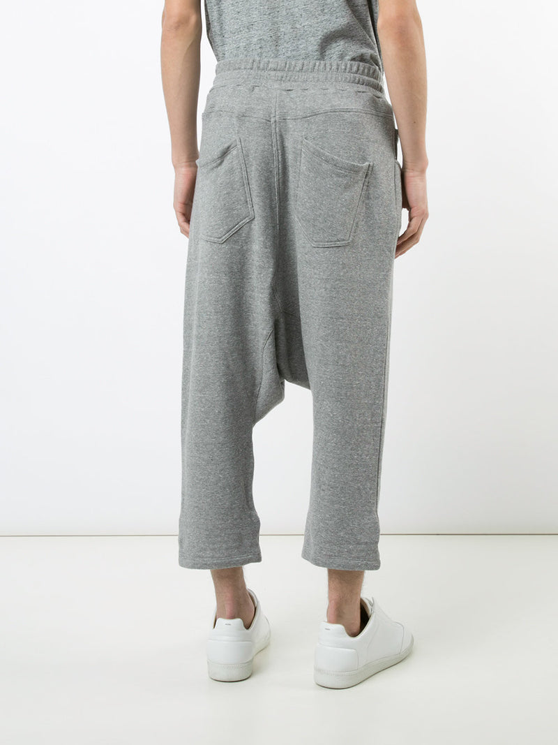 DROPCROTCH DRAWSTRING SHORTS - HEATHER GRAY - Mostly Heard Rarely Seen