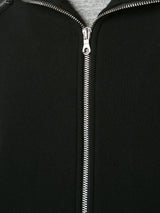 ZIP SLEEVE HOODIE - BLACK - Mostly Heard Rarely Seen