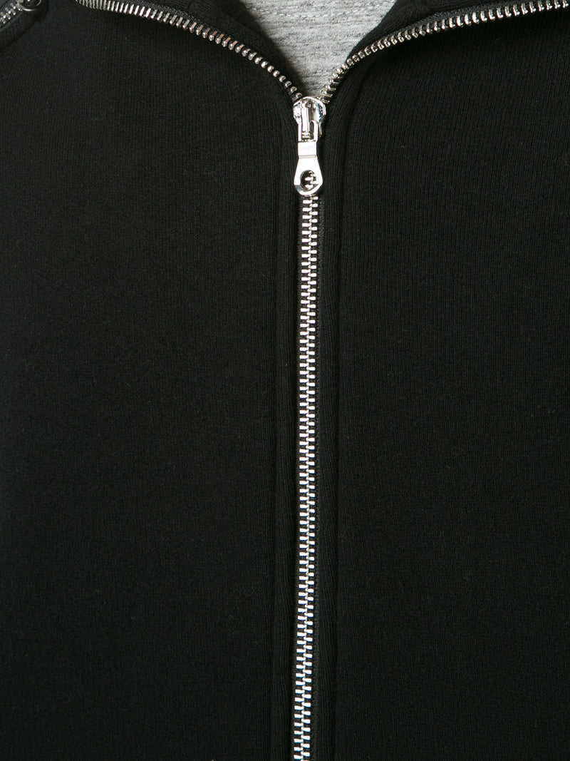 ZIP SLEEVE HOODIE - BLACK - Mostly Heard Rarely Seen