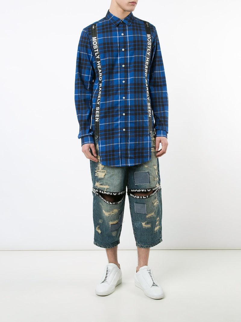 SUSPENDER RUNNER PLAID SHIRT - Mostly Heard Rarely Seen