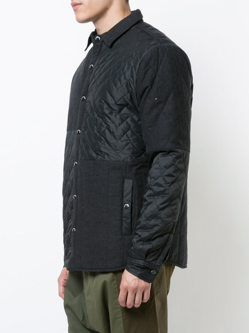 MULTI-PATTERN QUILTED SHIRT JACKET - Mostly Heard Rarely Seen