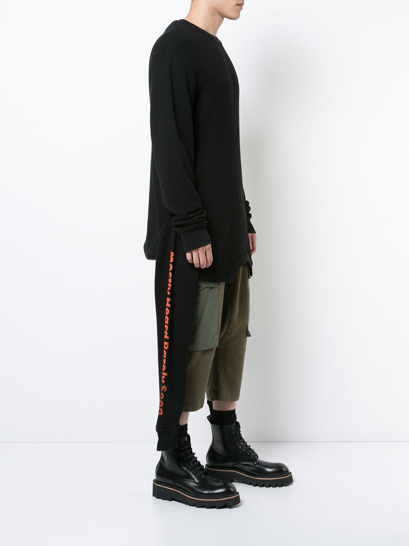 ASYMMETRICAL DOUBLE LAYERED CREW NECK - Mostly Heard Rarely Seen