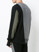COLOR BLOCKING ASYMMETRICAL CREW NECK - Mostly Heard Rarely Seen