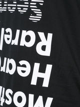 BLACK 4 SLEEVES UPSIDE DOWN LOGO T-SHIRT - Mostly Heard Rarely Seen