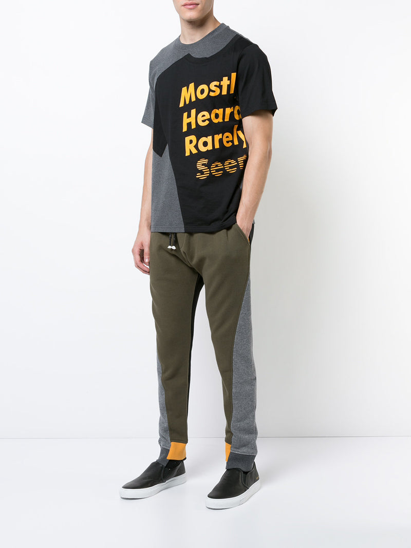 BLACK T-SHIRT ON H. GREY T-SHIRT - Mostly Heard Rarely Seen