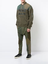 MIXED GREEN TWILL DROP CROTCH PANTS - Mostly Heard Rarely Seen