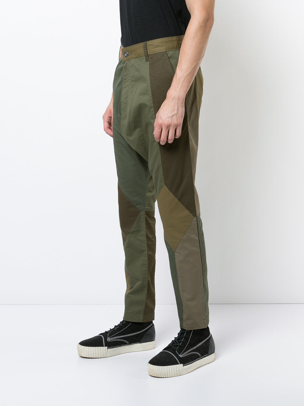 MIXED GREEN TWILL DROP CROTCH PANTS – Mostly Heard Rarely Seen