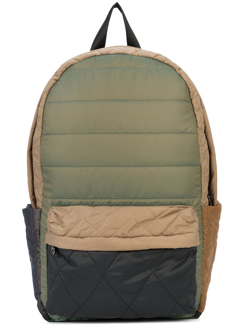MULTI-PATTERN QUILTED COLOR BLOCKING BACKPACK - Mostly Heard Rarely Seen