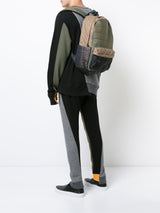 MULTI-PATTERN QUILTED COLOR BLOCKING BACKPACK - Mostly Heard Rarely Seen