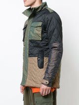 MULTI-PATTERN QUILTED COLOR BLOCKING M-65 JACKET - Mostly Heard Rarely Seen