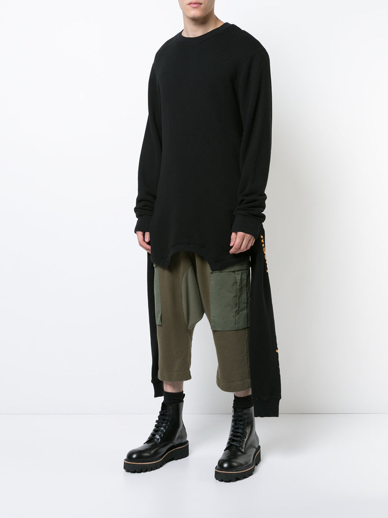 DROP CROTCH MIXED GREEN FABRIC JOGGER AND CARGO HYBRID - Mostly Heard Rarely Seen