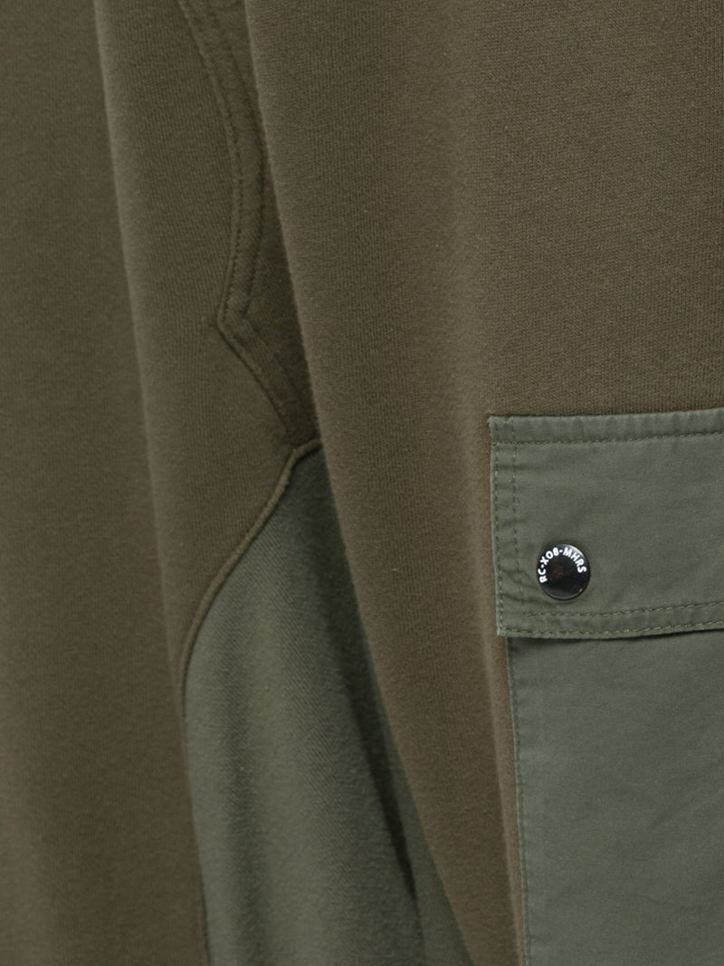DROP CROTCH MIXED GREEN FABRIC JOGGER AND CARGO HYBRID - Mostly Heard Rarely Seen
