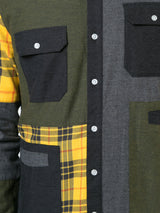 UNEVEN MIX FLANNEL SHIRT - Mostly Heard Rarely Seen