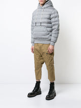 KNIT QUILTED PULL OVER GREY HOODIE - Mostly Heard Rarely Seen