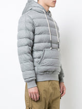 KNIT QUILTED PULL OVER GREY HOODIE - Mostly Heard Rarely Seen