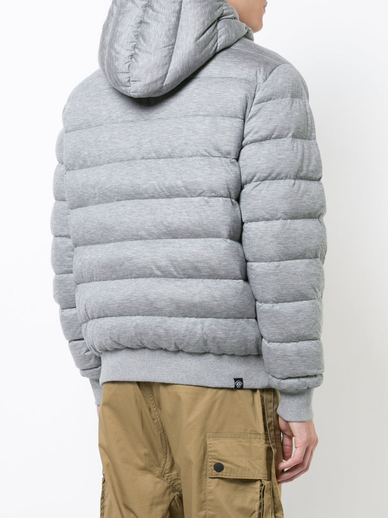 KNIT QUILTED PULL OVER GREY HOODIE - Mostly Heard Rarely Seen